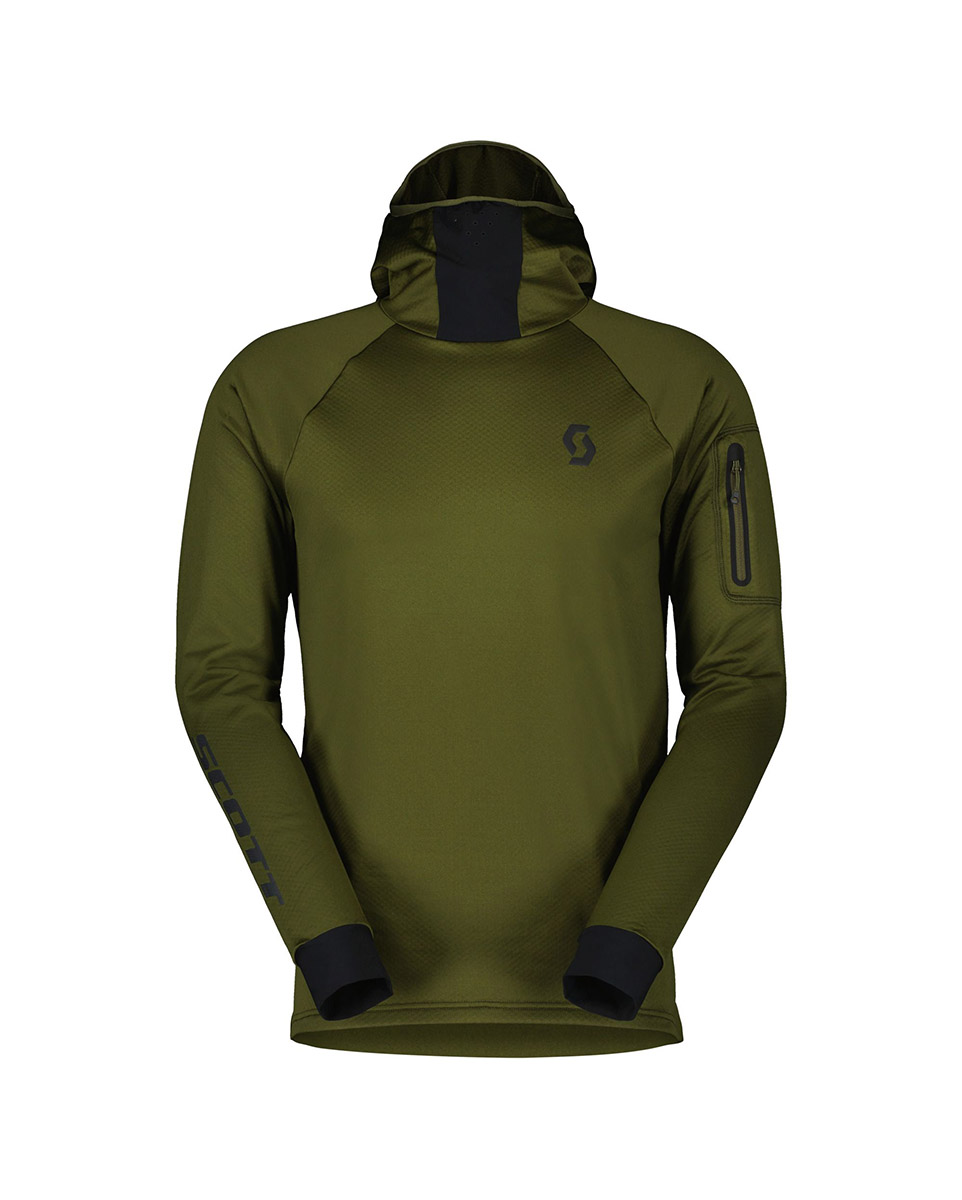 Sweat à capuche polaire Homme TRAIL STORM Vert Sapin